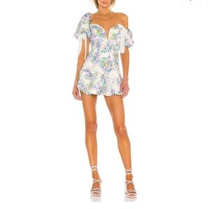 For Love & Lemons Alice Mini Dress in Lavender